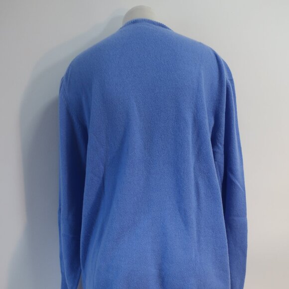 Mens Ravissante St. Tropez Periwinkle Blue Cashmere V-Neck Pullover Sweater M - Picture 6 of 9